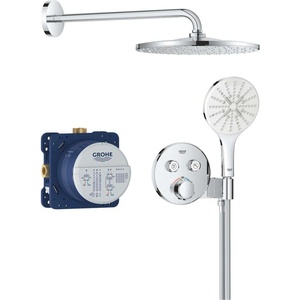 GROHE Precision SmartControl - Душ система с термостат за вграждане, диаметър 31 cm, 3 струи, хром 34877000 (34877000)
