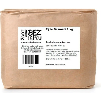 Život bez lepku Basmati ryža 1 kg