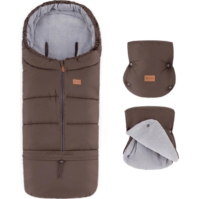 Petite&Mars set zimný fusak Jibot 3v1 a rukavice Jasie dark walnut