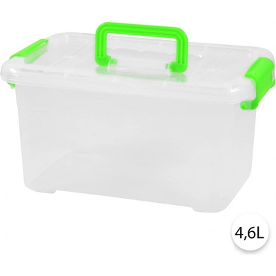 HomePRO 3079 Úložný box s vekom, 4.6L, transparentný, 24x16x13cm