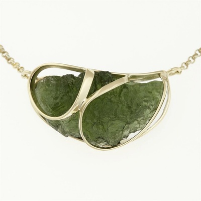 My Moldavite Náhrdelník s přírodním vltavínem 9487