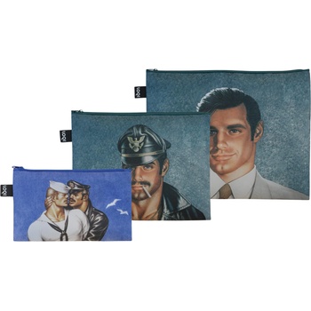 LOQI Чантички за кръста Museum Tom of Finland от рециклиран материал 3 бр (ZP.TF.DN)