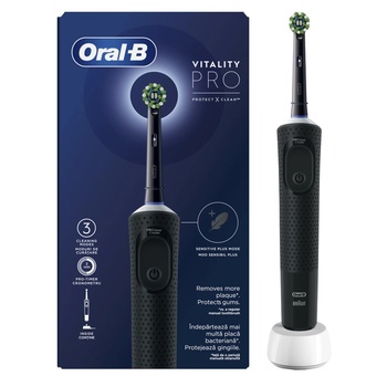 Image 1 of Oral-B Електрическа четка за зъби Oral-B Vitality Pro, 2D почистване, 3 програми, 1 зарядно устройство, 1 накрайник, Черен (Oral-B Vitality Pro)