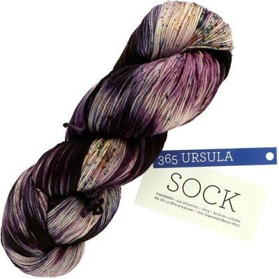 Malabrigo Sock Ursula 365 fialová a krémová