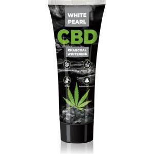 White pearl CBD Charcoal Whitening избелваща паста за зъби с активен въглен с конопено масло 75ml