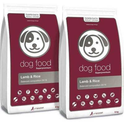 Petgourmet Superprémiové Větší plemena Jehněčí 2 x 8 kg (16 kg)