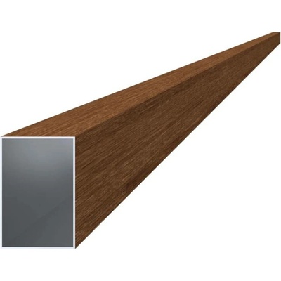 Hliníkový jekl obdélníkový 60x40x1 mm, s povrchovou úpravou dřevo dekor se strukturou, ořech