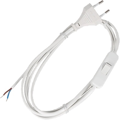 ELMARK ЗАХРАНВАЩ КАБЕЛ h03vv-f 2g0, 50mm? С КЛЮЧ 2m БЯЛ (47007/wh)