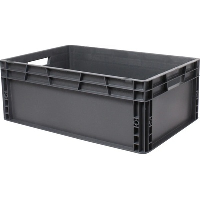Tavobal Přepravka euro plná šedá 600 x 400 x 220 mm