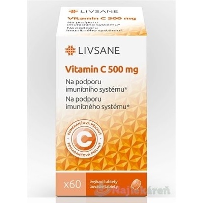 Livsane Vitamín C 500 mg žuvacie tabliety 60 ks