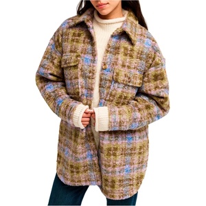 Roxy Дамско поларено яке Roxy Women's Over and Above Fleece jacket - Oil Green Tartan Plaid (105-7288-0214)