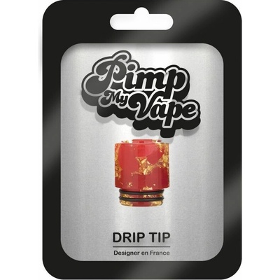 DripTip náustok 810 špirálový guľatý červená