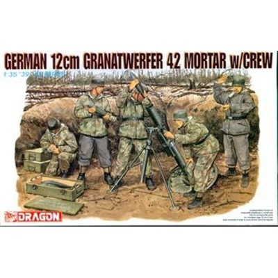 Dragon německý minomet 12 cm sGrWr 42 s osádkou Model Kit 6090 1:35
