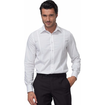 Siggi Group Бяла мъжка риза James с еластична материя и вталена кройка (28CM0256W)