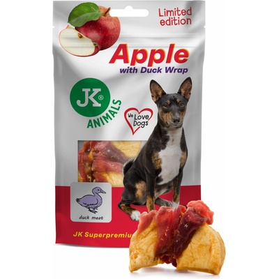 JK ANIMALS kačacie wrap s jablkom mäsová maškrta 80 g