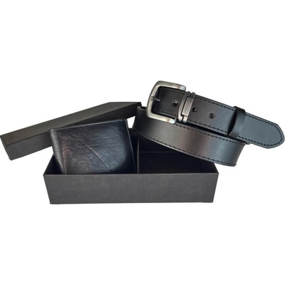 Penny Belts Set koženého opasku 40-09-1-60 s peněženkou