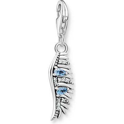 Thomas Sabo přívěsek charm Feather with blue stones silver 1905 644 1