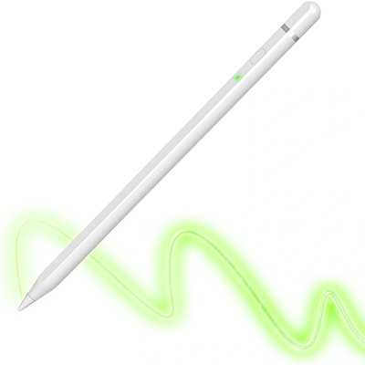 Techsuit Стилус писалка за таблет, Bluetooth, Type-C, 125mAh, отхвърляне на дланта, сензор за натиск при накланяне - (AP01 Pro) - бял