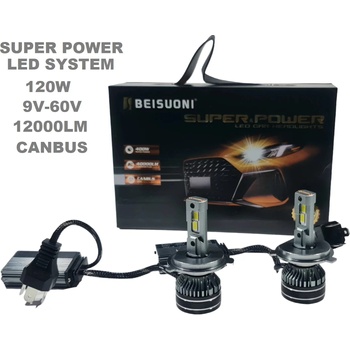 Image 1 of Лед крушки Н4 N9 за фарове 120W (Аl 3655-4)