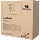 HAPPY GREEN Stůl ocelový čtvercový MAINE 70 x 70 cm