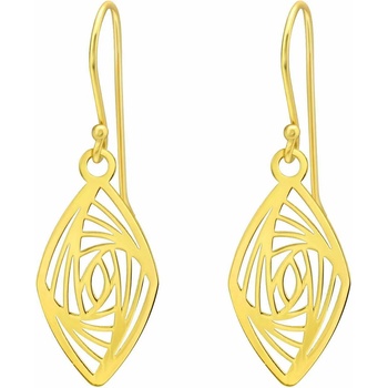 Image 1 of Bijutanki Позлатени Висящи Сребърни Обеци с Геометрични Форми