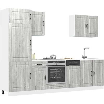 vidaXL Комплект кухненски шкафове от 7 части Kalmar, инженерно дърво (3314767)