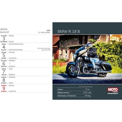 Motorky ČR/SR stolní 2026