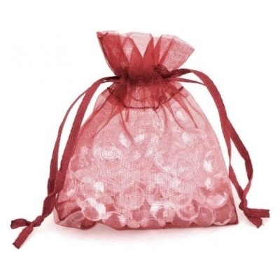Paper Design Dárkový sáček organza 7,5 x 10 cm - bordó - 9608