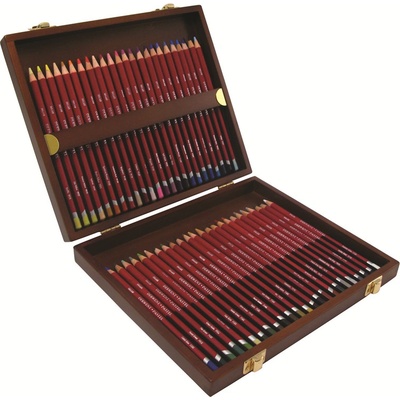Derwent pastel Pencils sada suchých pastelů 48ks dřevěný kufřík