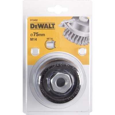 DeWALT DT3492 Drátěný kartáč talířový s kroucenými uzly pro úhlové brusky, 75 mm