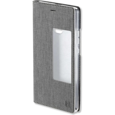 4smarts Калъф Huawei P9 Plus, отваряем, еко кожа, 4smarts Chelsea Smart Cover Window Case, сив