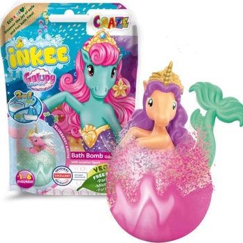 Amenity AB INKEE - Шумяща бомба за вана с изненада - Еднорог малка русалка Galupy