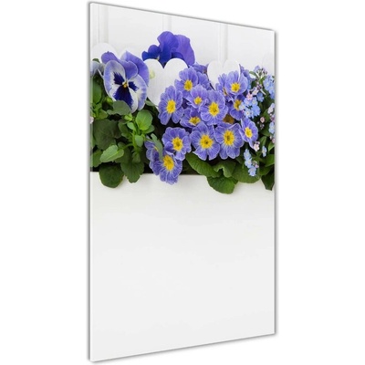 Vertikálny foto obraz sklenený Fialové kvety 50x100 cm
