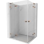 Mexen Lunar L Duo душ кабина с лява врата 90 x 80 cm, прозрачна, розово злато - 834L-090L-080P-60-00 (834L-090L-080P-60-00)