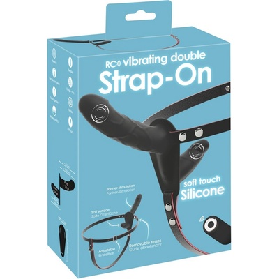 You2Toys RC Vibrating Double Strap-On Black