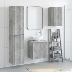 vidaXL Комплект мебели за баня 3 бр. Бетонно сиво 33 x 34, 5 x 160 см (3406066)