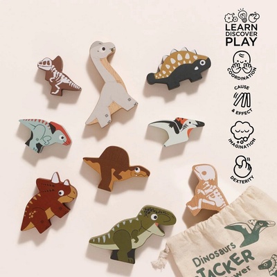 Le Toy Van skladacia veža Dinosaury