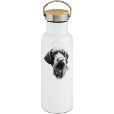 123TRIKO termoska Český fousek, černý tisk 500 ml pes