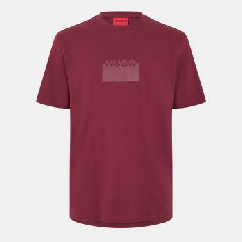Hugo Тениска Hugo Men's Delastio Regular Fit T-Shirt - Dark Red 602
