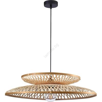 Polux Пендел BALI 1xE27/20W/230V Ø 60 см бамбук (SA2172)