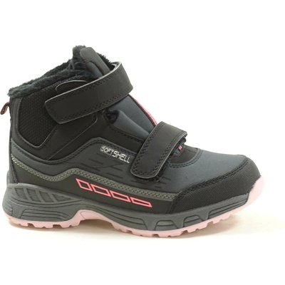 Obutex A224025BW dětská zimní obuv grey/pink