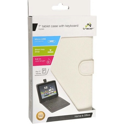 Smartfony-it Puzdro s klávesnicou Tracer na tablet 7 eko koža NR1448 biele