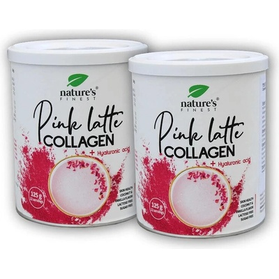 Natures Finest Pink Latte Collagen Hyaluronic Acid 2 x 125 g