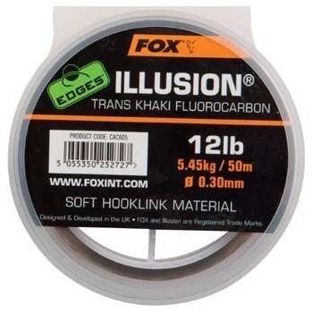 Fox Edges Illusion Soft Trans Khaki Fluorocarbon 50m 0,35mm 16lb