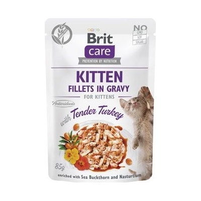 Brit Care Cat Fillets in Gravy Kitten Tend.Turkey 85 g