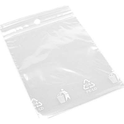 Pro Háčkování ZIP sáček s dírkou 60x80 mm 100 ks