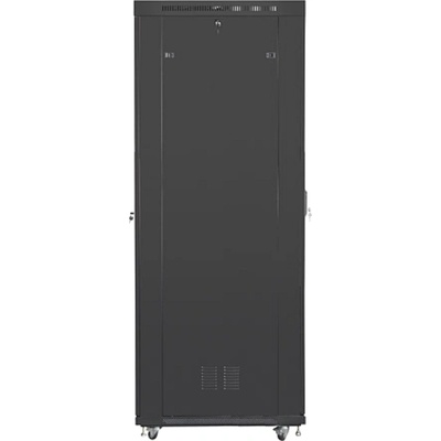 Lanberg rack cabinet 19" free-standing 47U/800x1000 (flat pack) with glass door lcd black v2 (FF01-8047-12BL)