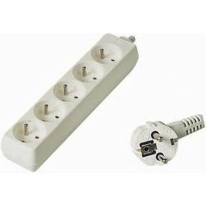 PremiumCord Prelocking power 230V 7m, 5 sockets, white