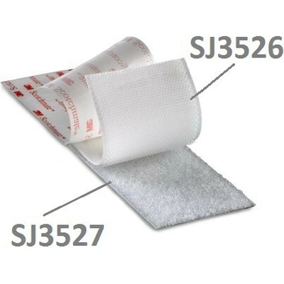 3M Hook & Loop™ SJ3526 biely, háčiky 16 mm - metráž (1dm=10cm)