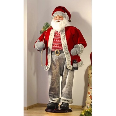 Dekoračná figúrka Santa Claus, 150 cm, červená, sivá, ST60-61574A